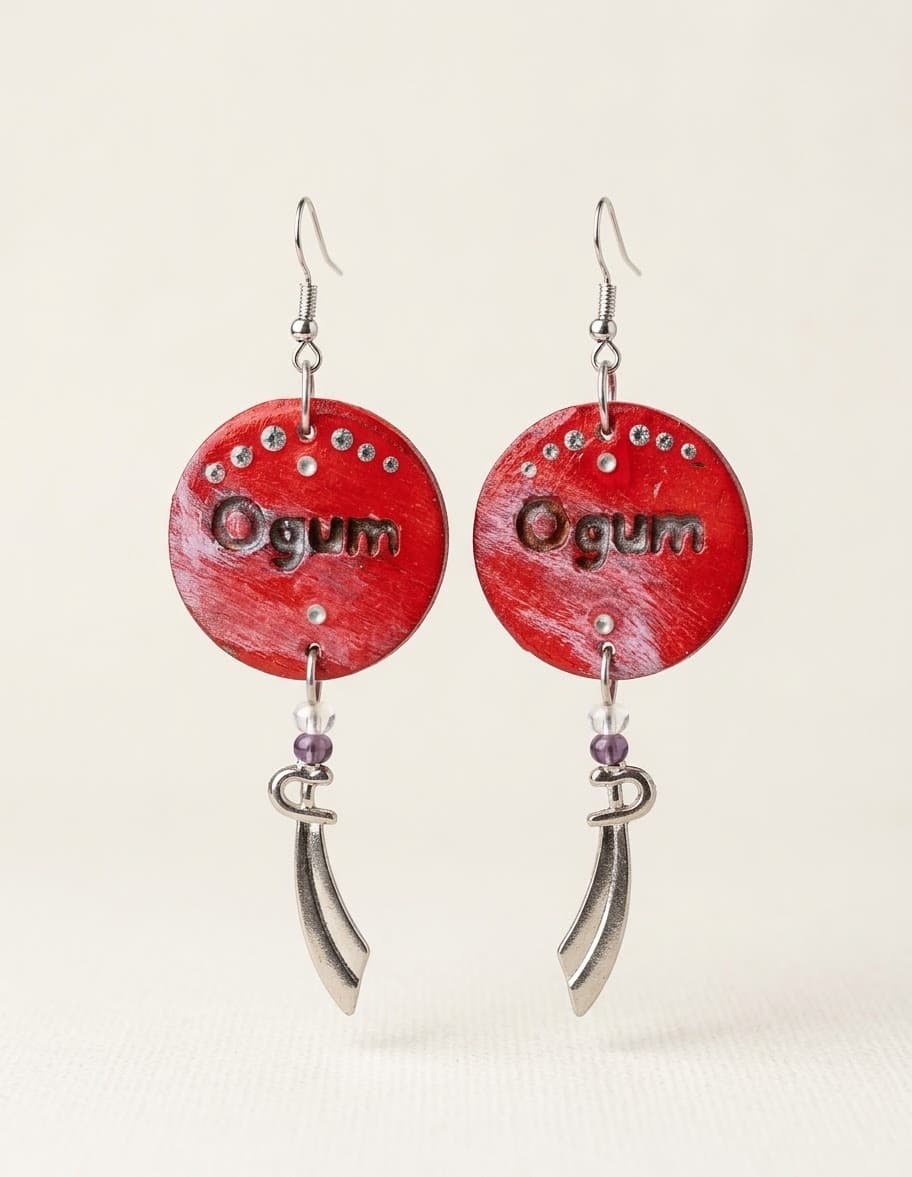 Brinco Ogum Vermelho Brinco Ogum Vermelho