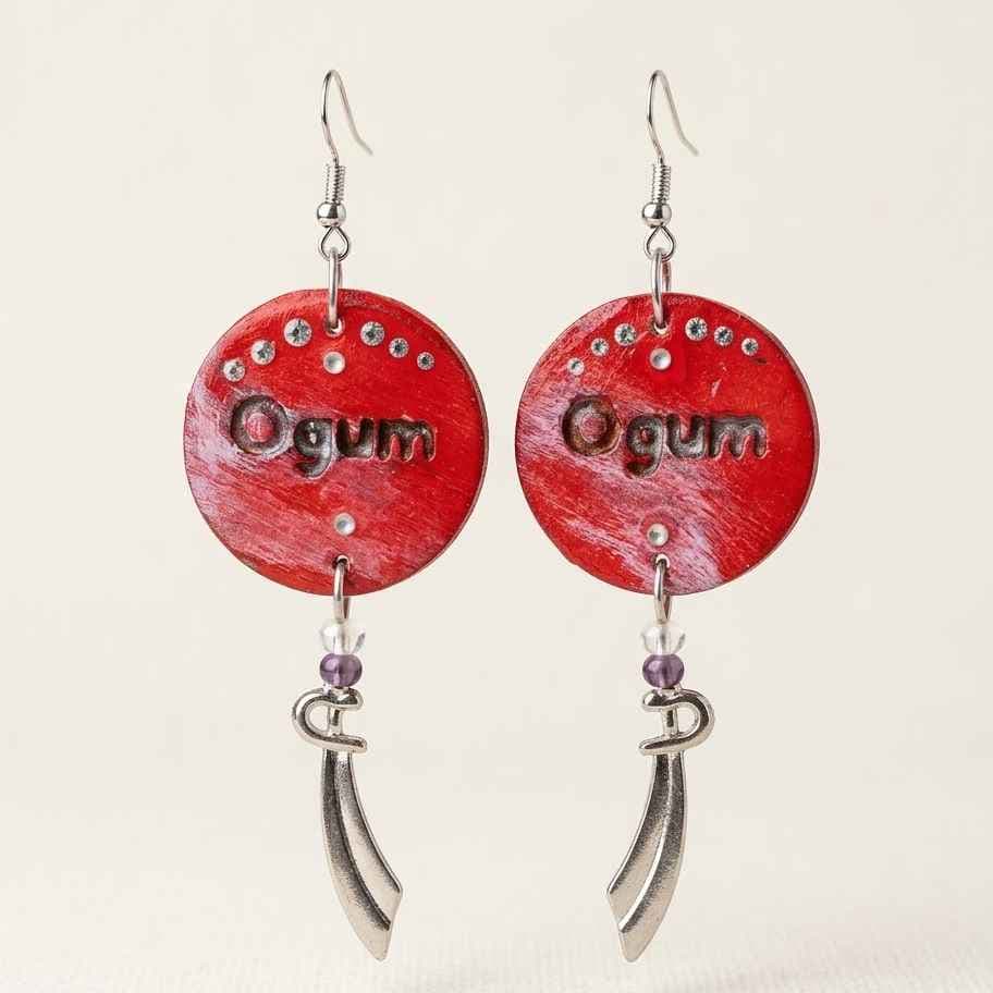 Brinco Ogum Vermelho Brinco Ogum Vermelho