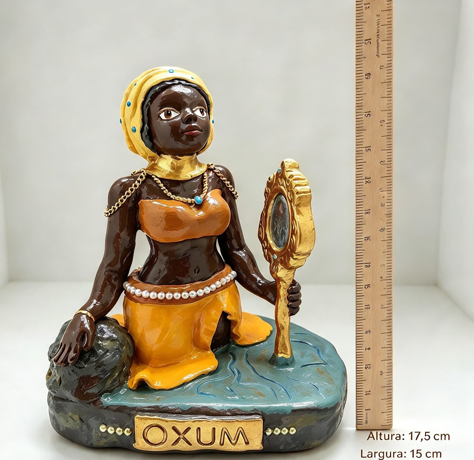 Peça única Oxum - Busto em cerâmica fria Peça única Oxum - Busto em cerâmica fria