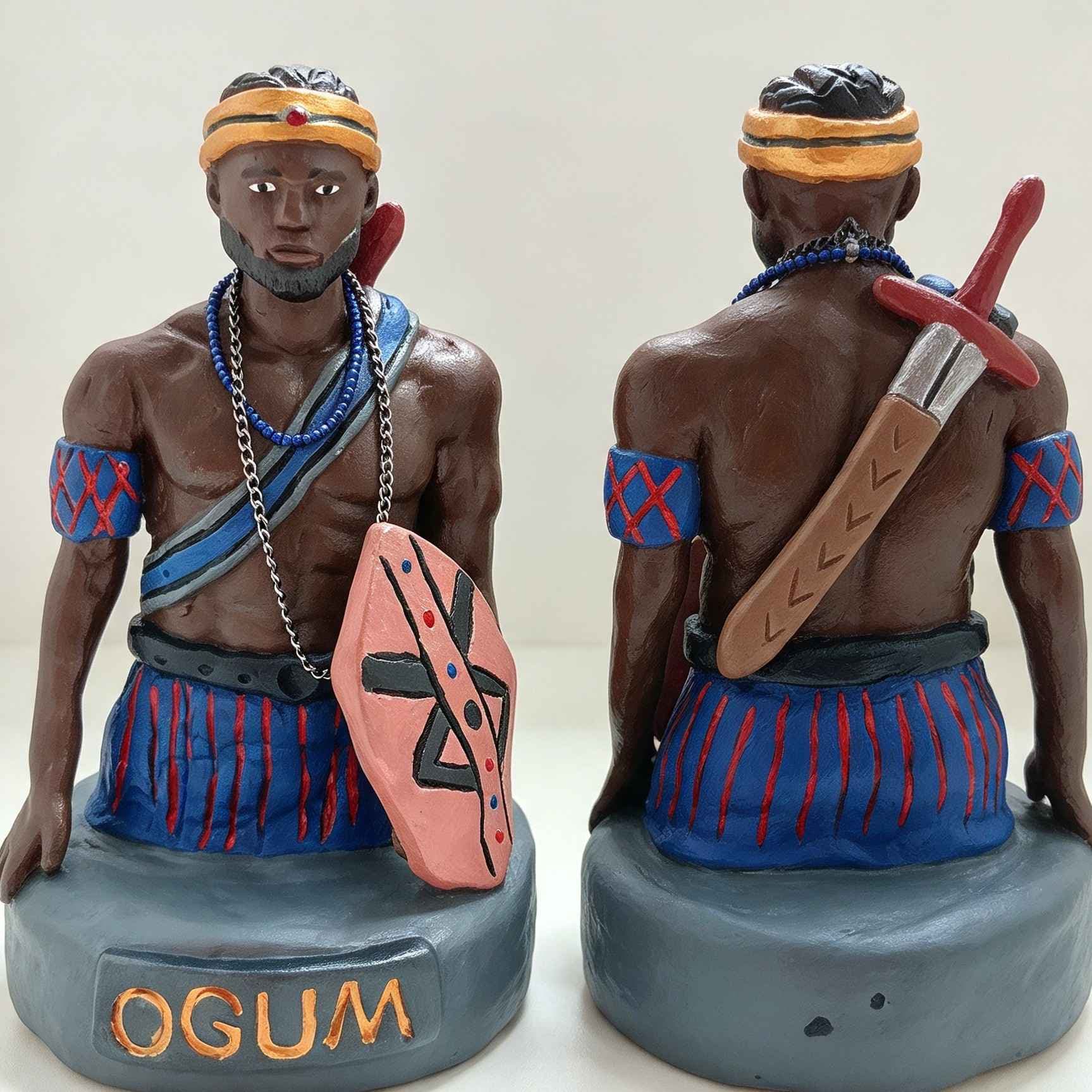 Peça única. Ogum - Busto em Cerâmica Fria Peça única. Ogum - Busto em Cerâmica Fria