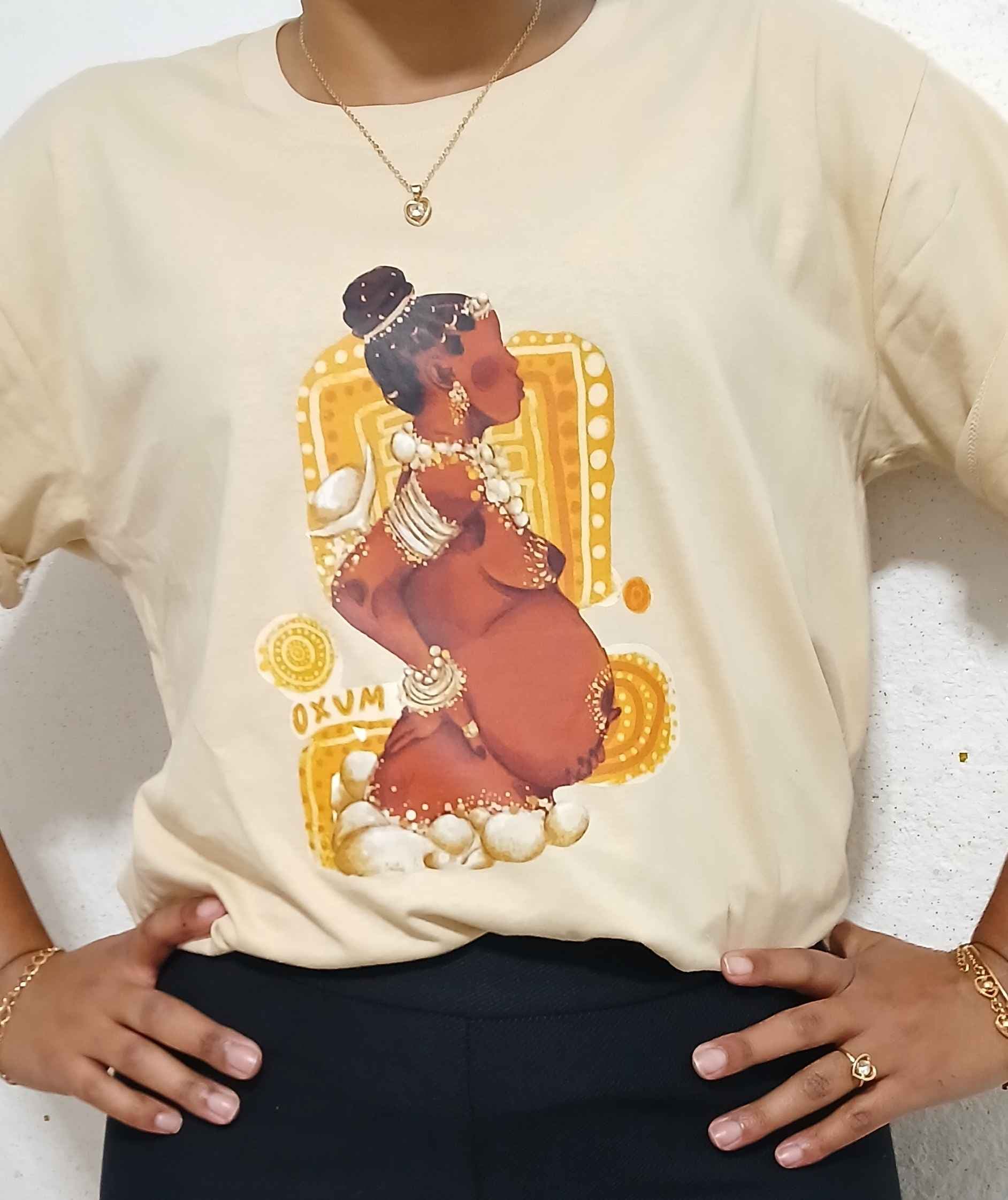 Camiseta bege Oxum Camiseta bege Oxum