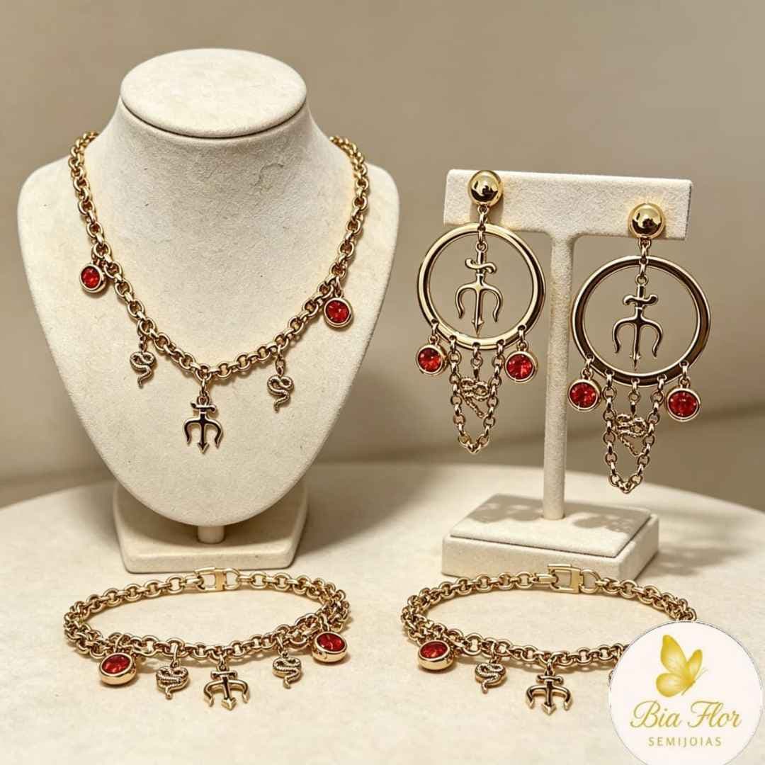 Conjunto Pombogira semijoia Conjunto Pombogira semijoia