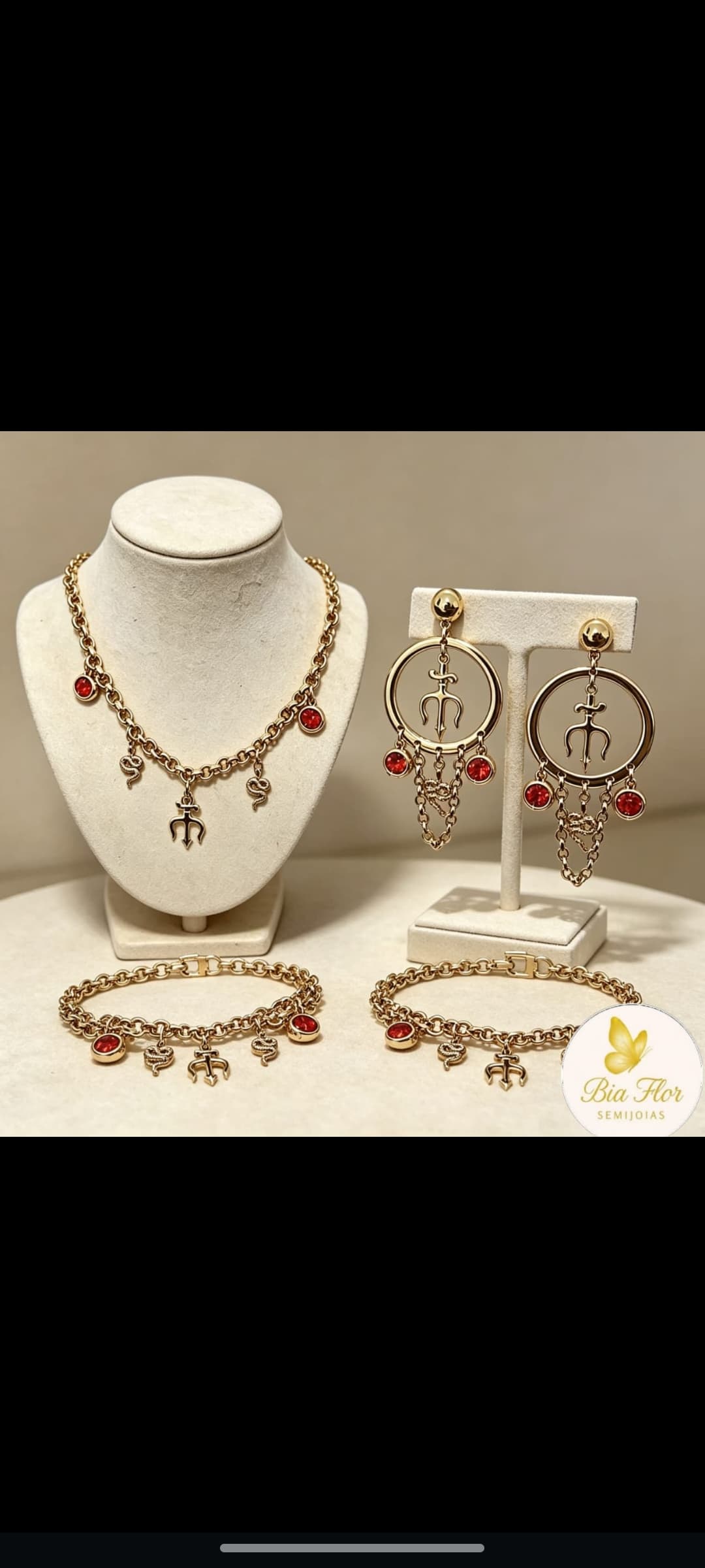 Conjunto Pombogira semijoia Conjunto Pombogira semijoia