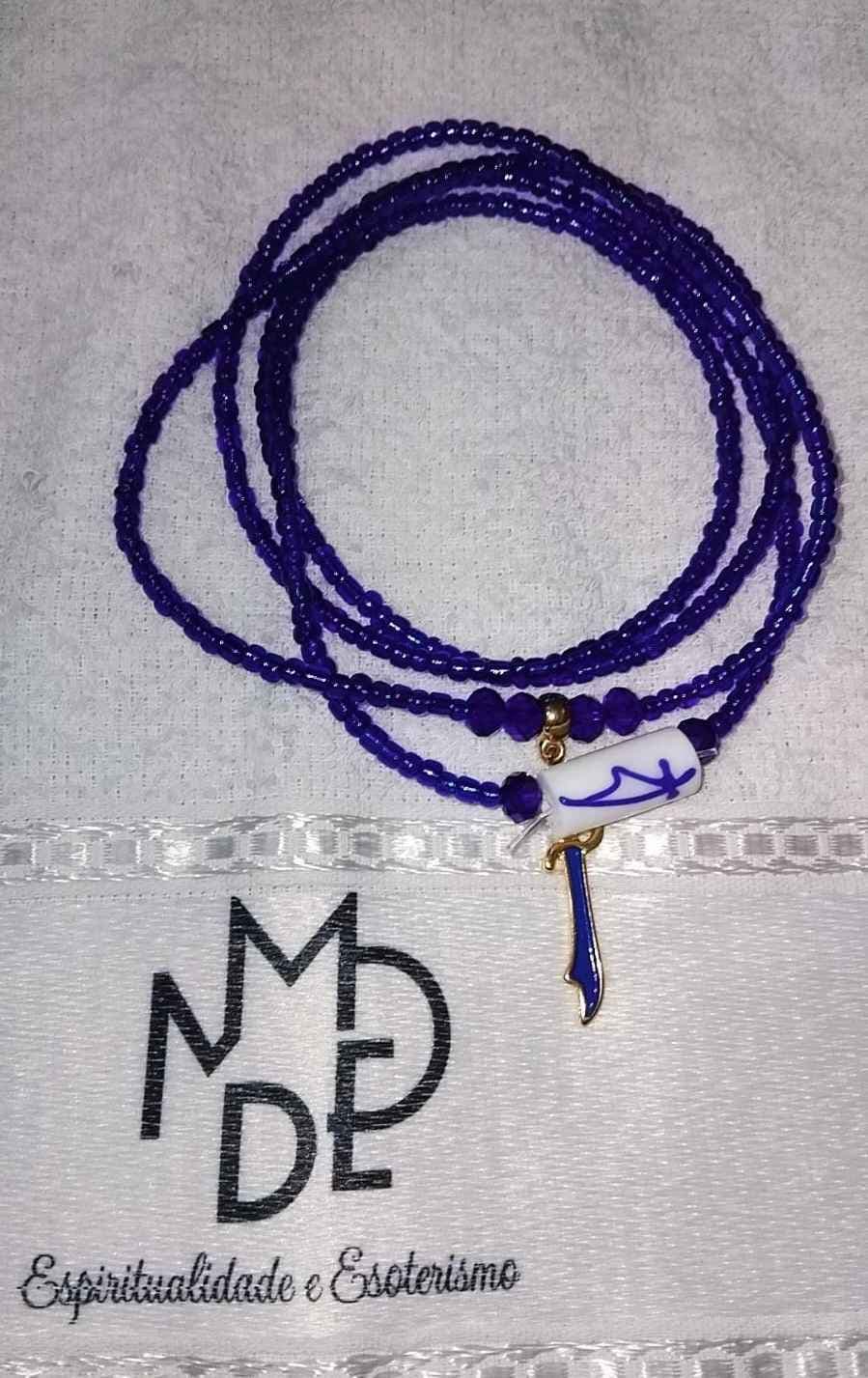 Guia/Fio de Proteção do Orixá Ogum Toda Azul com Espada Guia/Fio de Proteção do Orixá Ogum Toda Azul com Espada