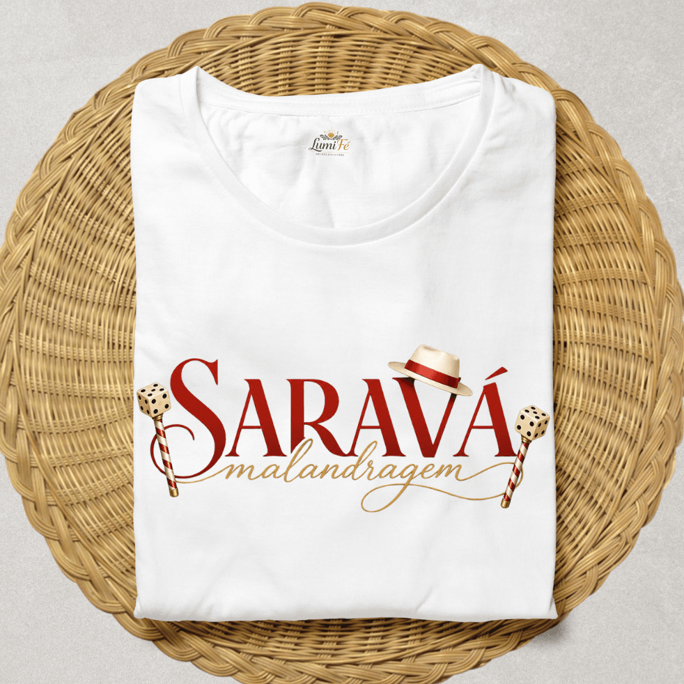 Camiseta Algodão Personalizada - SARAVÁ Camiseta Algodão Personalizada - SARAVÁ