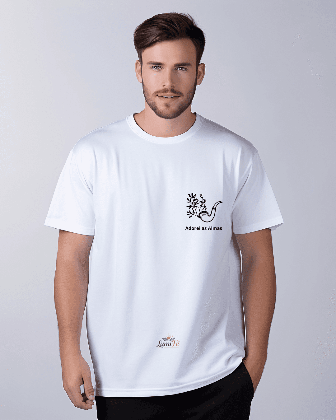 Camiseta Algodão Personalizada - ADOREI AS ALMAS Camiseta Algodão Personalizada - ADOREI AS ALMAS