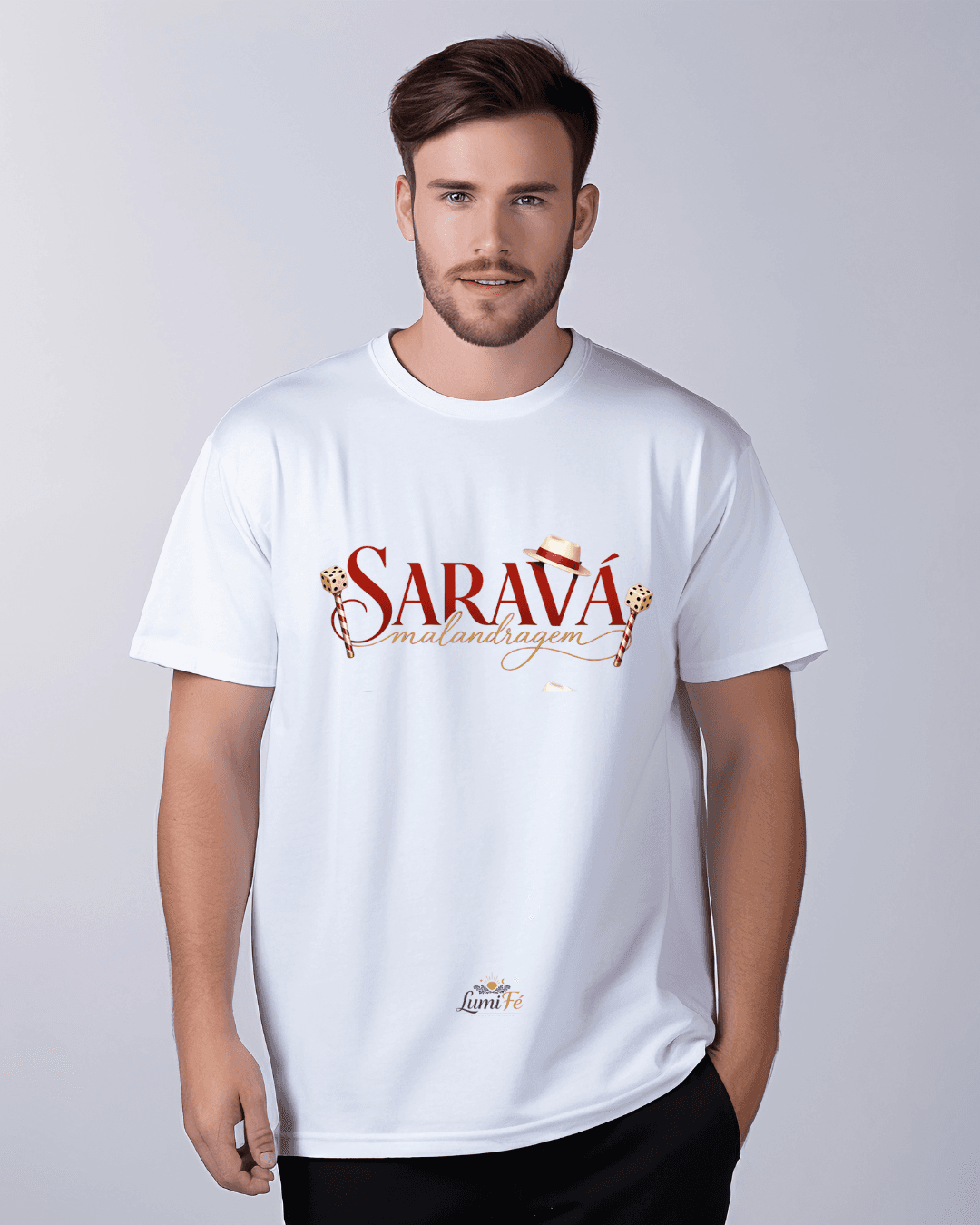 Camiseta Algodão Personalizada - SARAVÁ Camiseta Algodão Personalizada - SARAVÁ