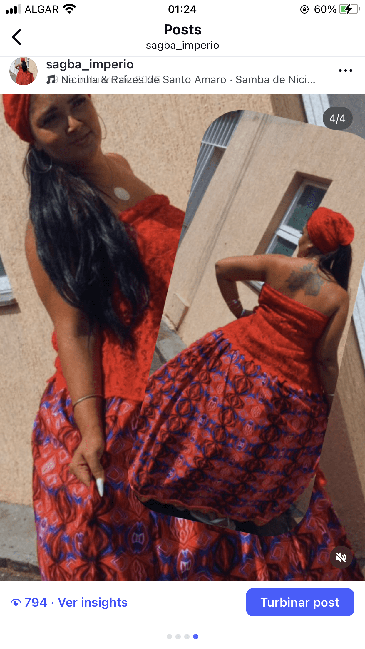 Traje pomba gira estampado Traje pomba gira estampado