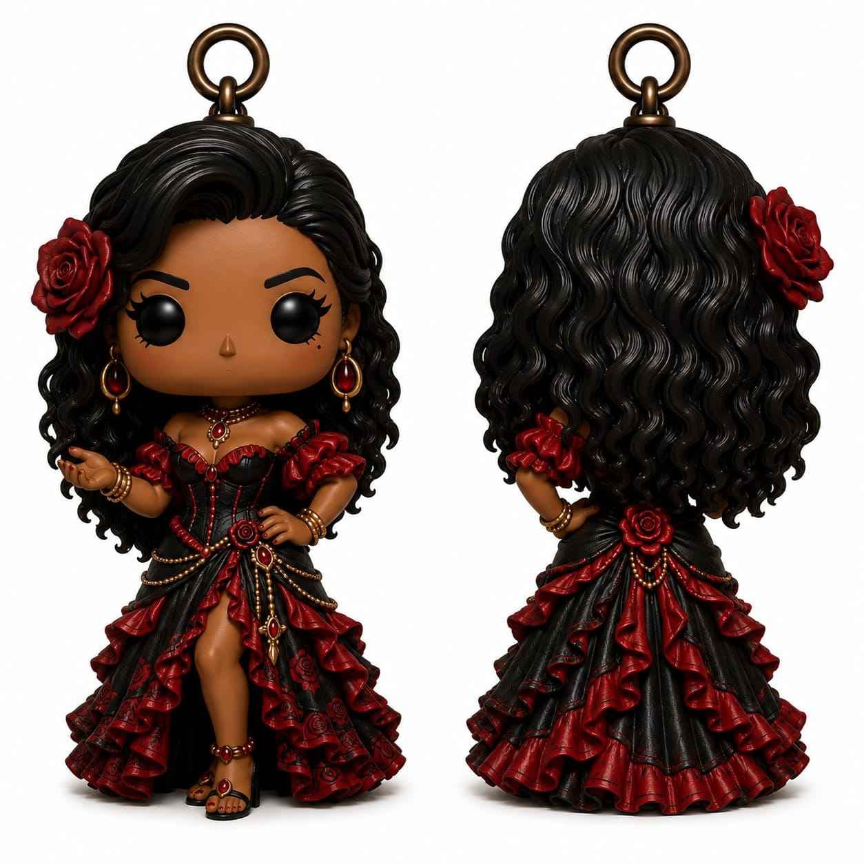 Chaveiro Pomba Gira estilo funko - Peça Artesanal Chaveiro Pomba Gira estilo funko - Peça Artesanal