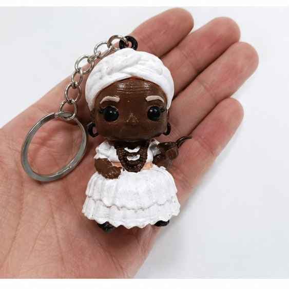 Chaveiro Preta Velha estilo funko - Peça Artesanal Chaveiro Preta Velha estilo funko - Peça Artesanal
