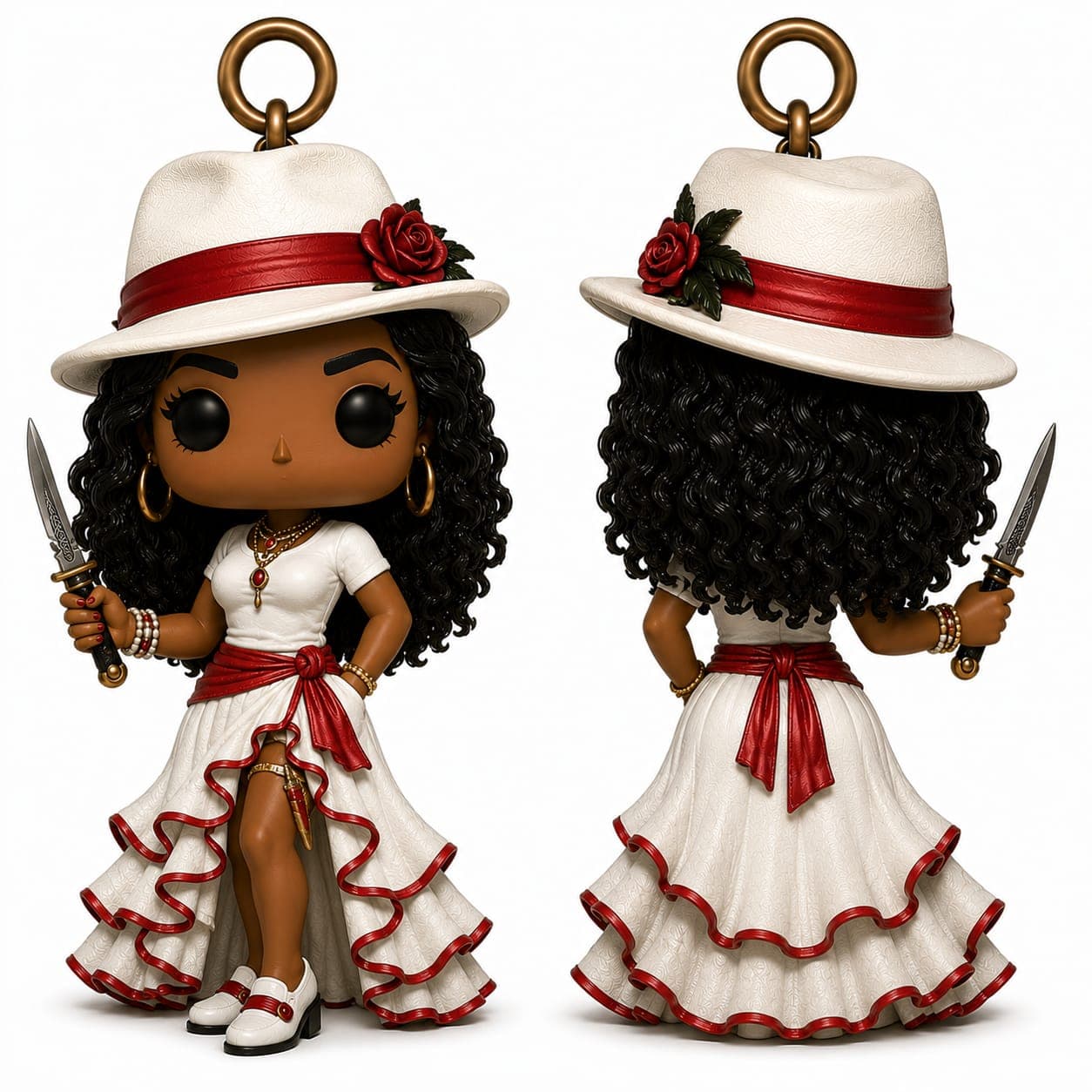 Chaveiro Maria Navalha estilo funko - Peça Artesanal Chaveiro Maria Navalha estilo funko - Peça Artesanal