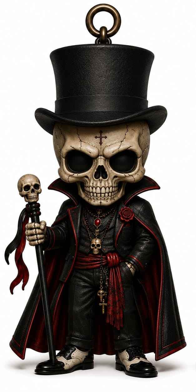 Chaveiro Exu Caveira estilo funko - Peça Artesanal Chaveiro Exu Caveira estilo funko - Peça Artesanal