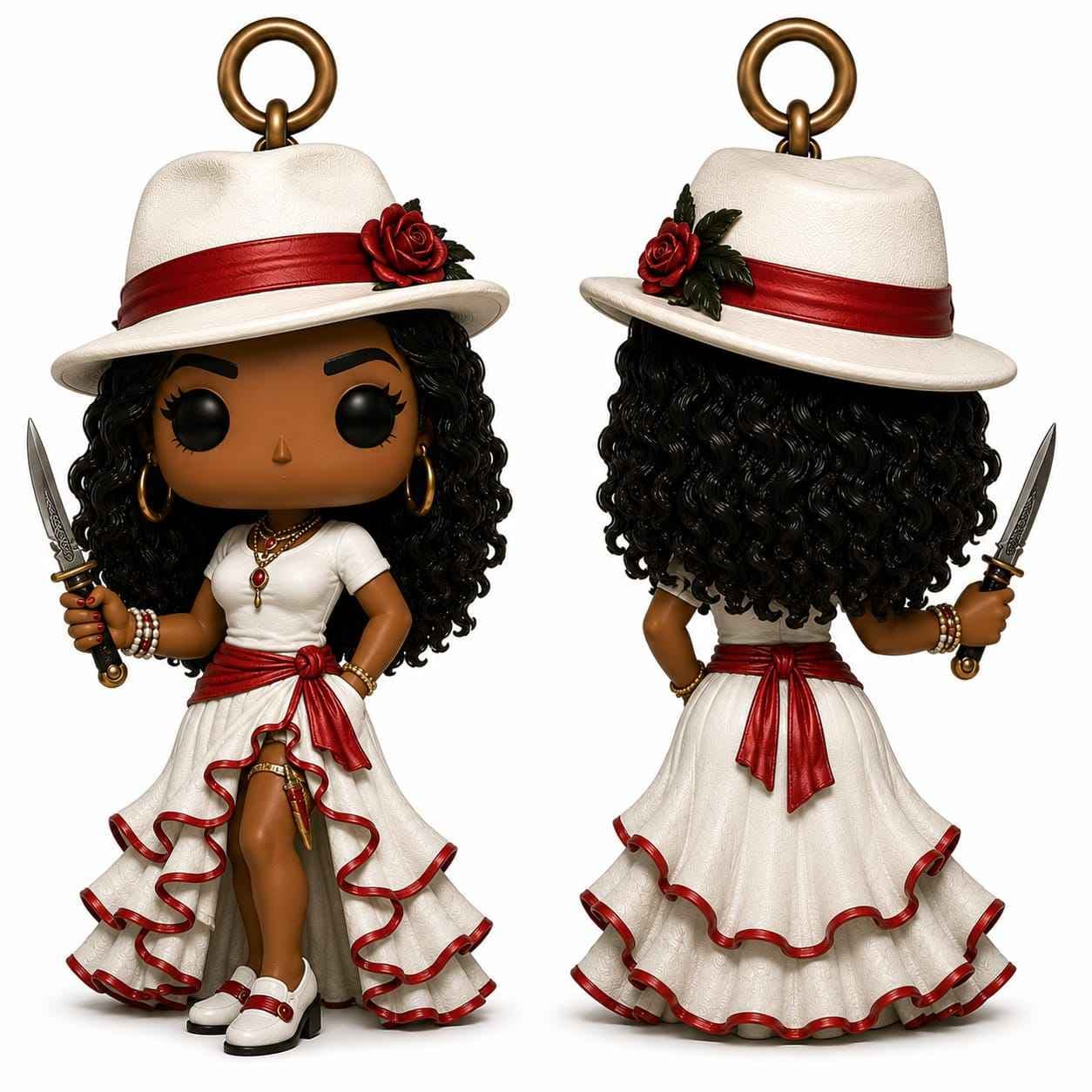 Chaveiro Maria Navalha estilo funko - Peça Artesanal Chaveiro Maria Navalha estilo funko - Peça Artesanal