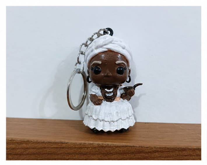 Chaveiro Preta Velha estilo funko - Peça Artesanal Chaveiro Preta Velha estilo funko - Peça Artesanal