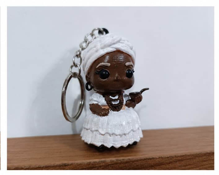 Chaveiro Preta Velha estilo funko - Peça Artesanal Chaveiro Preta Velha estilo funko - Peça Artesanal