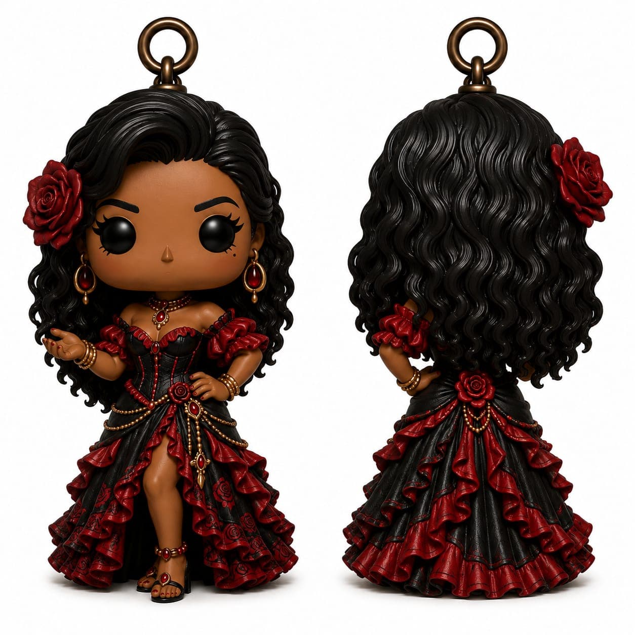 Chaveiro Pomba Gira estilo funko - Peça Artesanal Chaveiro Pomba Gira estilo funko - Peça Artesanal