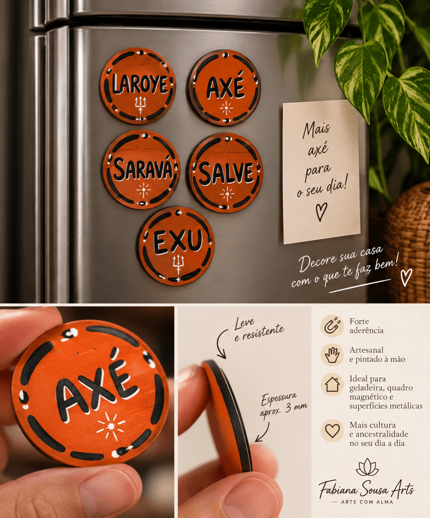 Kit de Ímãs de Axé — Palavras que Energizam Kit de Ímãs de Axé — Palavras que Energizam