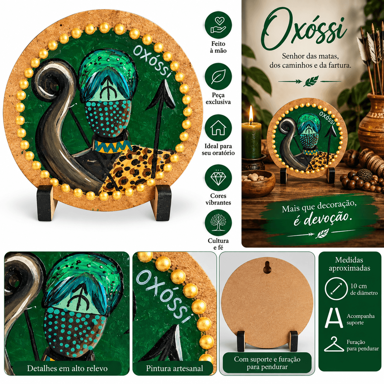 Plaquinha de Oratório – Orixás | Pintada à Mão Plaquinha de Oratório – Orixás | Pintada à Mão