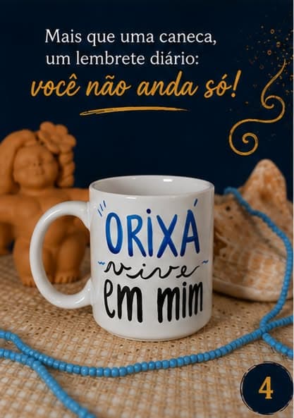 ☕ Coleção Meu Santo é Forte — Canecas de Axé ☕ Coleção Meu Santo é Forte — Canecas de Axé