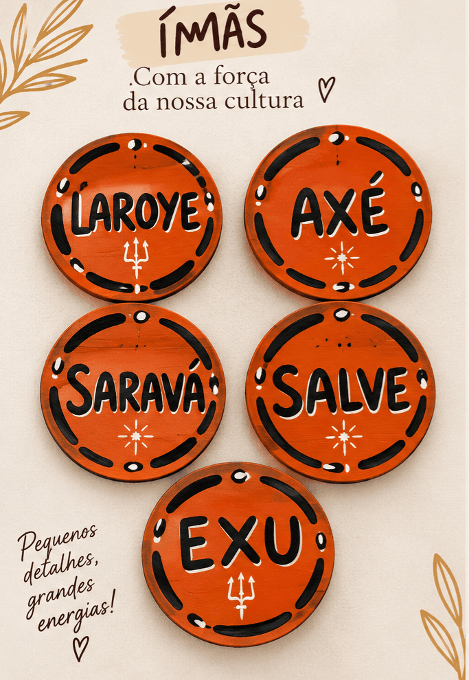 Kit de Ímãs de Axé — Palavras que Energizam Kit de Ímãs de Axé — Palavras que Energizam