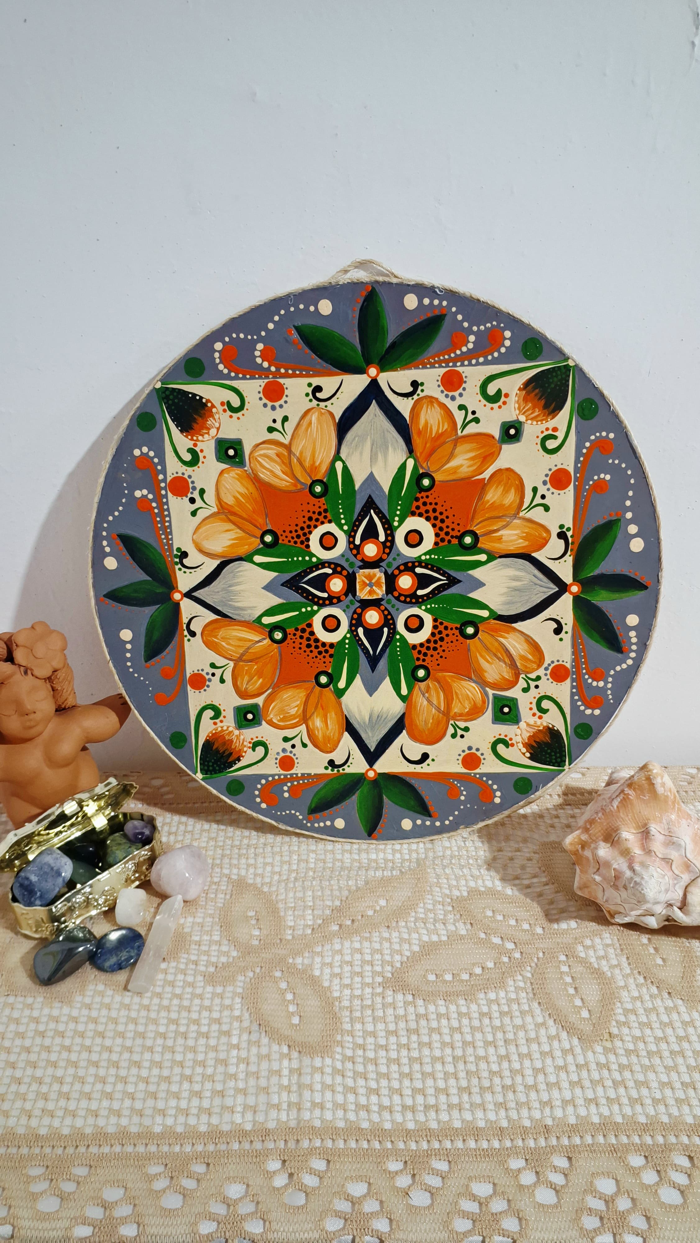 🌿 Mandala Orgânica — Florescer | 35 cm 🌿 Mandala Orgânica — Florescer | 35 cm
