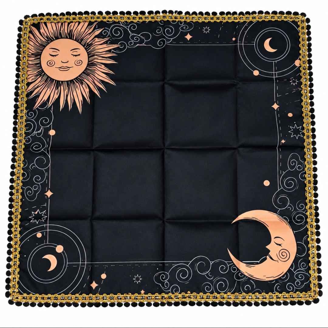 Toalha Para Tarô E Baralho Cigano 50x50cm – Mesa Mística Para Cartas E Oráculos Toalha Para Tarô E Baralho Cigano 50x50cm – Mesa Mística Para Cartas E Oráculos