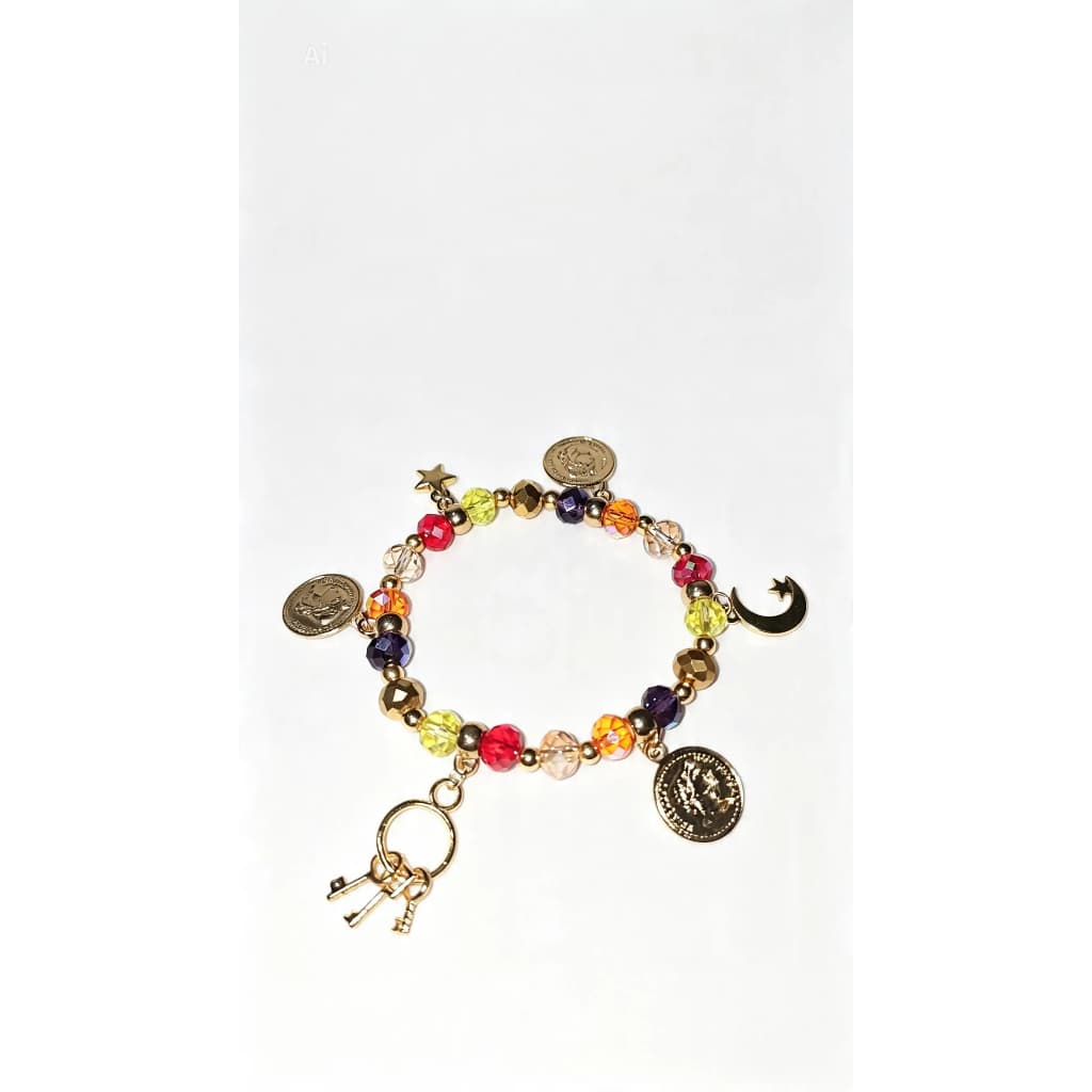 Pulseira Cigana Artesanal Personalizada com Cristais, Zircônia e Pingentes Ciganos Pulseira Cigana Artesanal Personalizada com Cristais, Zircônia e Pingentes Ciganos