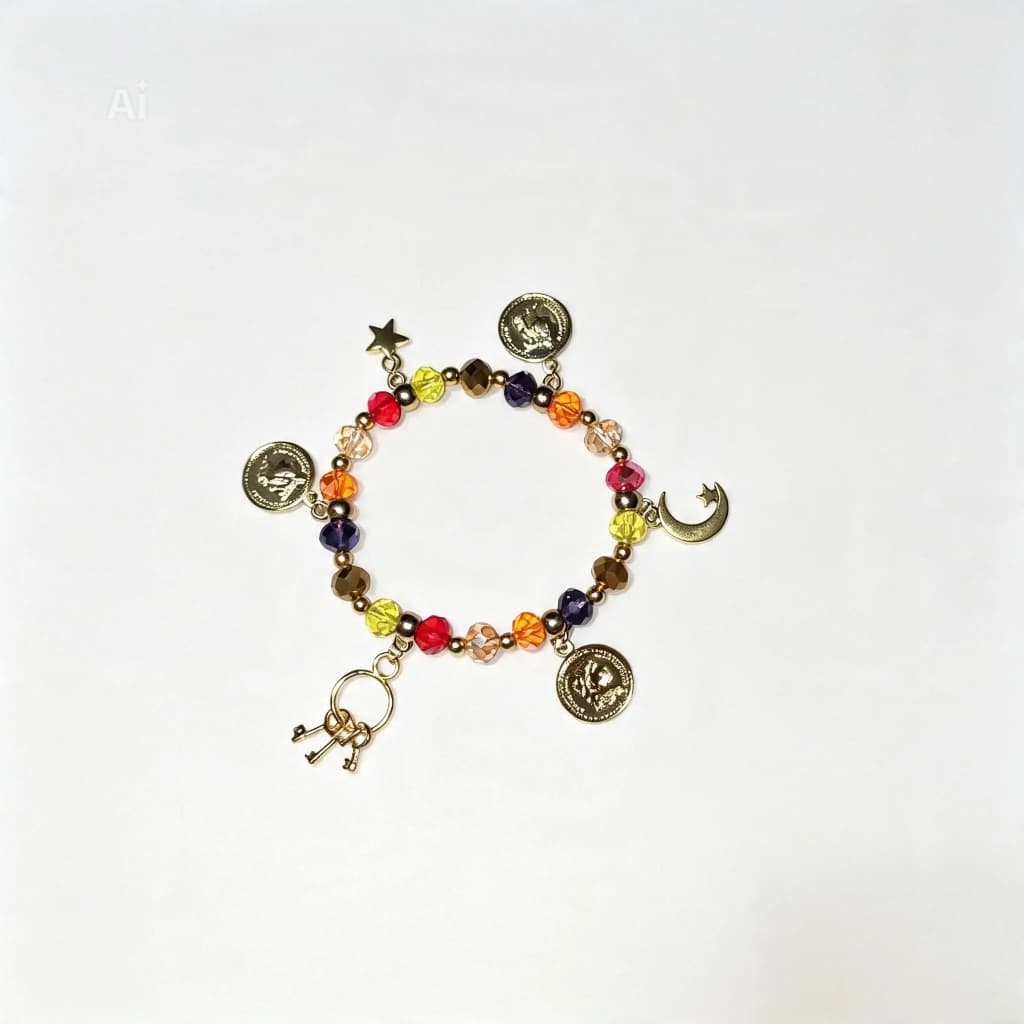 Pulseira Cigana Artesanal Personalizada com Cristais, Zircônia e Pingentes Ciganos Pulseira Cigana Artesanal Personalizada com Cristais, Zircônia e Pingentes Ciganos