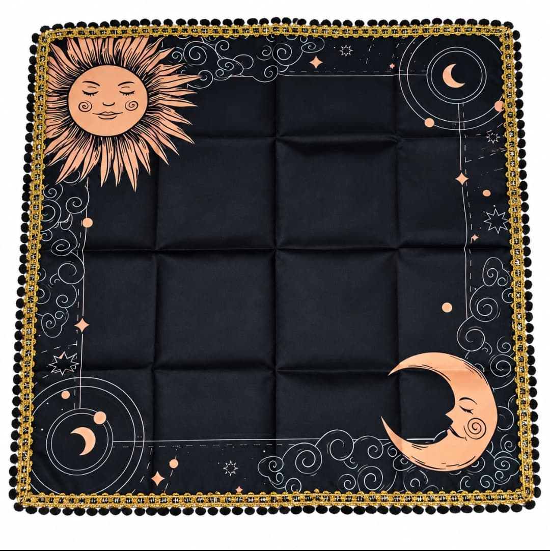 Toalha Para Tarô E Baralho Cigano 50x50cm – Mesa Mística Para Cartas E Oráculos Toalha Para Tarô E Baralho Cigano 50x50cm – Mesa Mística Para Cartas E Oráculos