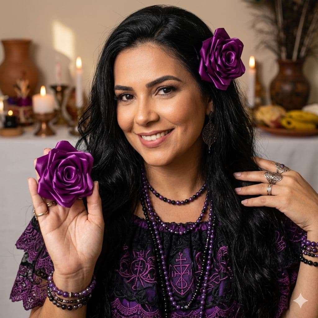 Presilha de Cabelo Rosa de Cetim Roxa 25 Pétalas Artesanal para Estilo Elegante e Moderno com Fixação Prática Presilha de Cabelo Rosa de Cetim Roxa 25 Pétalas Artesanal para Estilo Elegante e Moderno com Fixação Prática