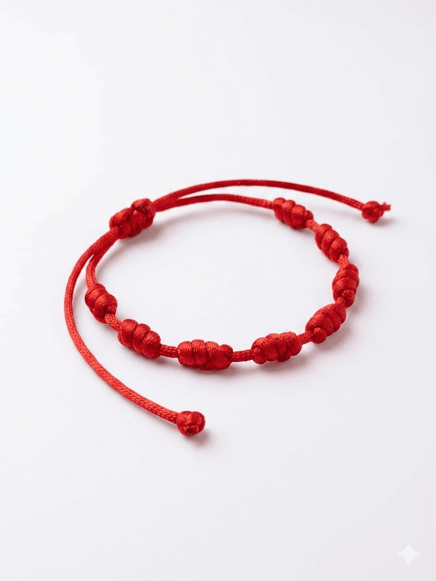 Pulseira Vermelha 7 Nós Kabbalah Fio de Cetim Ajustável para Pulso Esquerdo Energia Vital Proteção Pulseira Vermelha 7 Nós Kabbalah Fio de Cetim Ajustável para Pulso Esquerdo Energia Vital Proteção
