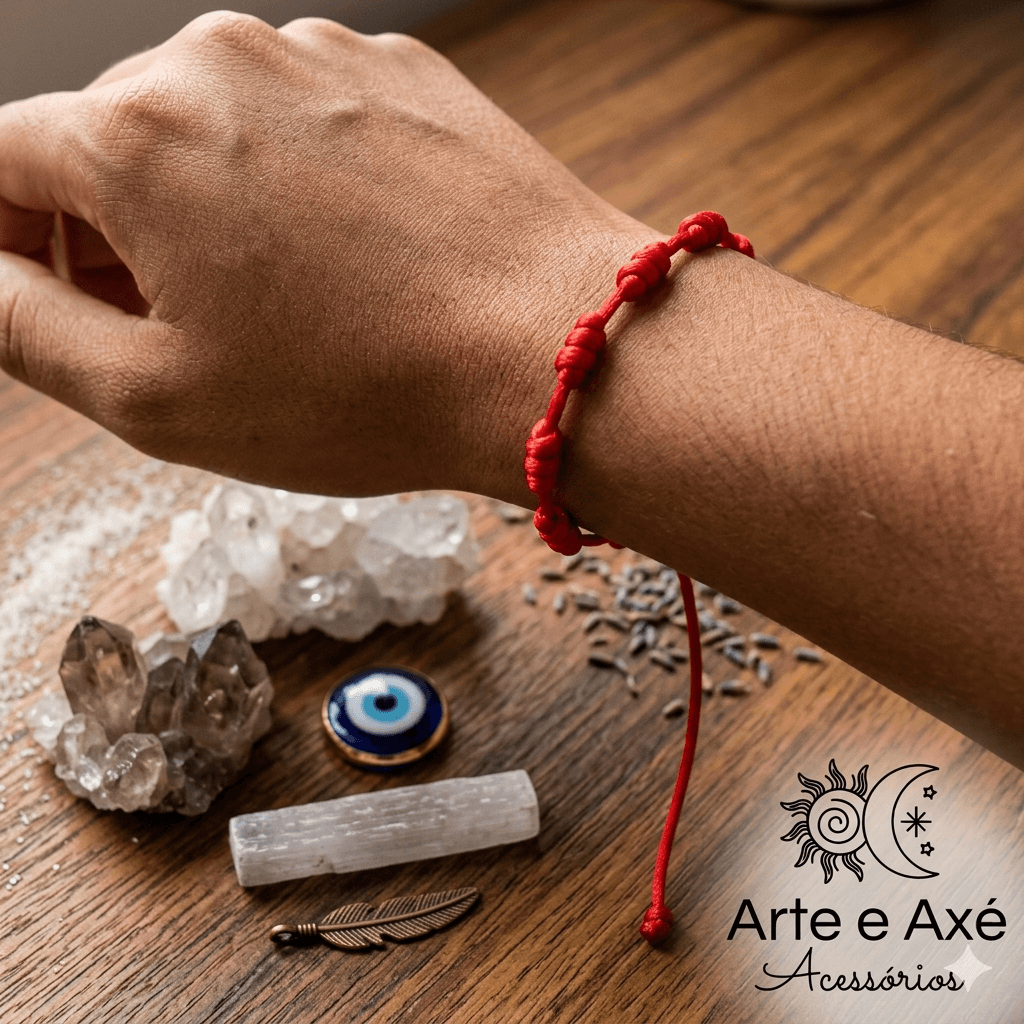 Pulseira Vermelha 7 Nós Kabbalah Fio de Cetim Ajustável para Pulso Esquerdo Energia Vital Proteção Pulseira Vermelha 7 Nós Kabbalah Fio de Cetim Ajustável para Pulso Esquerdo Energia Vital Proteção
