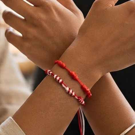 Kit Dupla Proteção Pulseira Vermelha 7 Nós + Pulseira Malandragem 7 Nós Kit Dupla Proteção Pulseira Vermelha 7 Nós + Pulseira Malandragem 7 Nós