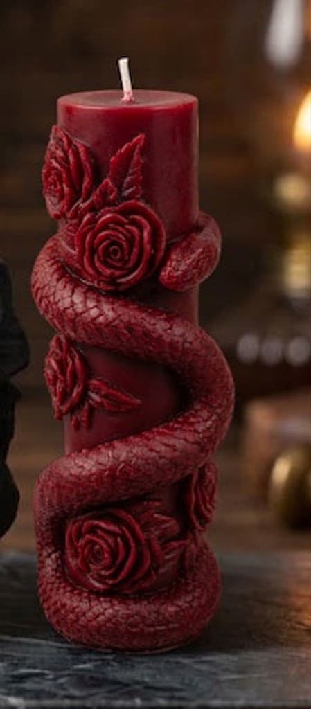 Vela Mística Serpente & Rosas Vela Mística Serpente & Rosas