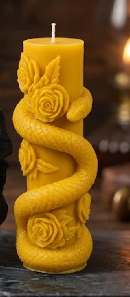 Vela Mística Serpente & Rosas Vela Mística Serpente & Rosas