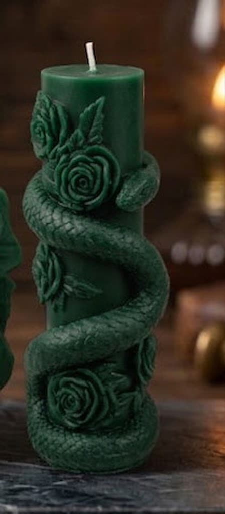 Vela Mística Serpente & Rosas Vela Mística Serpente & Rosas