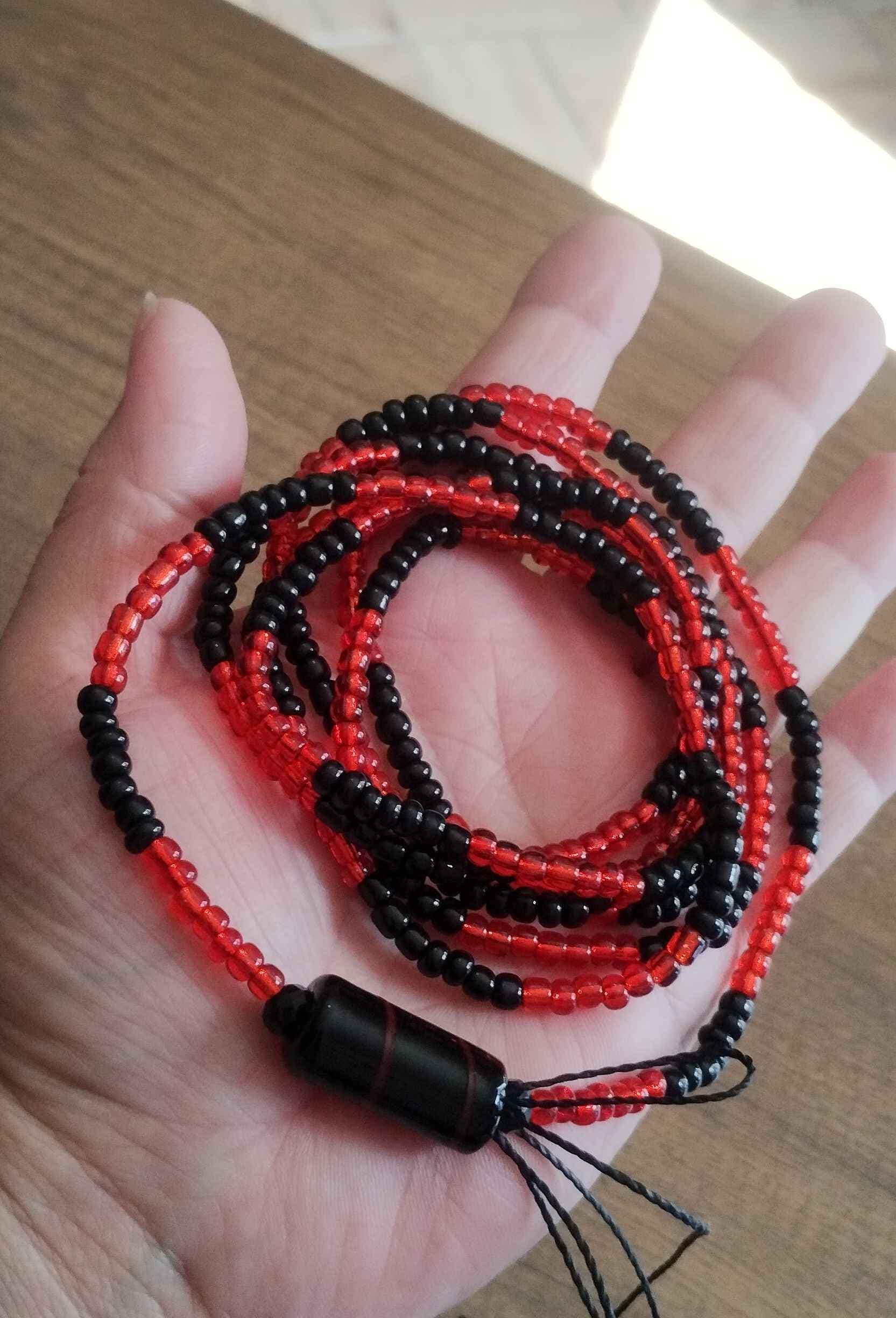 Guia / Fio de Contas na cor Preta com Vermelho - Exú 🔱 Pomba Gira 🌹 Guia / Fio de Contas na cor Preta com Vermelho - Exú 🔱 Pomba Gira 🌹