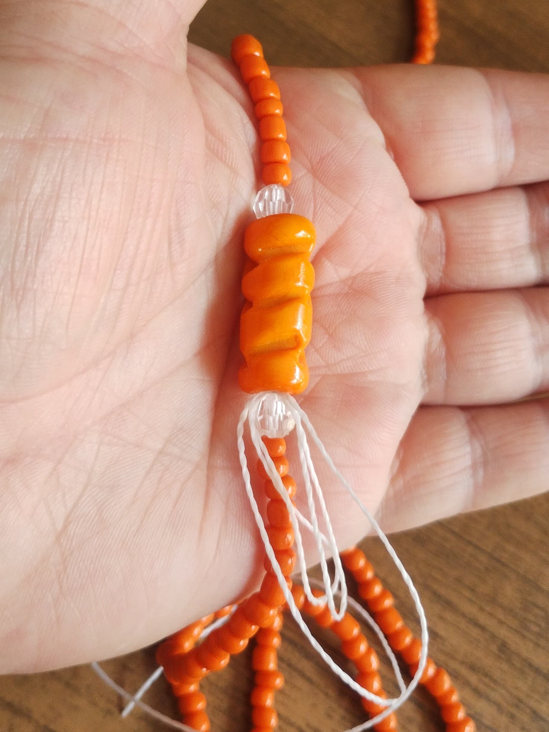 Guia / Fio de Contas na cor Laranja - Obá / Egunitá Guia / Fio de Contas na cor Laranja - Obá / Egunitá