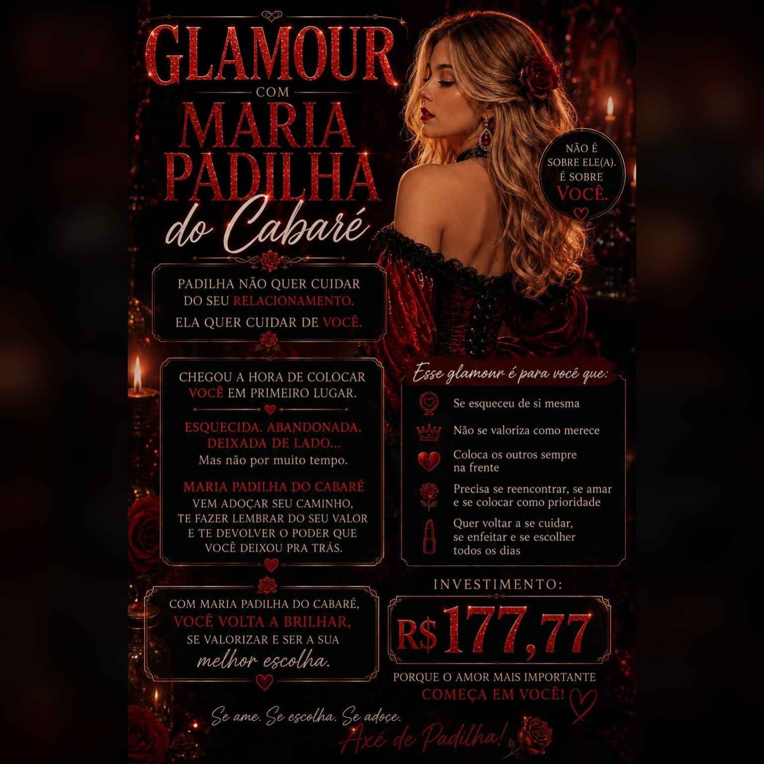 ✨ GLAMOUR COM MARIA PADILHA DO CABARÉ ❤️🔥 ✨ GLAMOUR COM MARIA PADILHA DO CABARÉ ❤️🔥