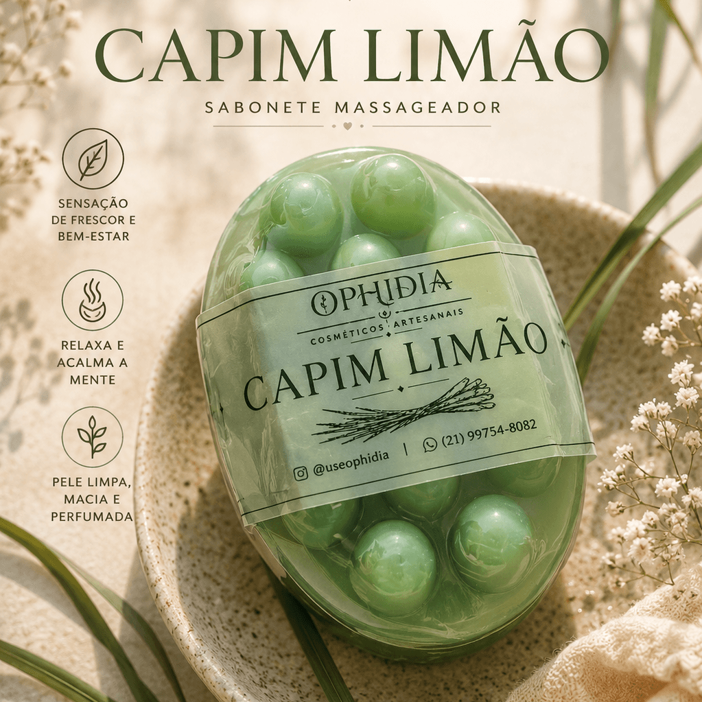 Sabonete massageador- capim limao 100g Sabonete massageador- capim limao 100g