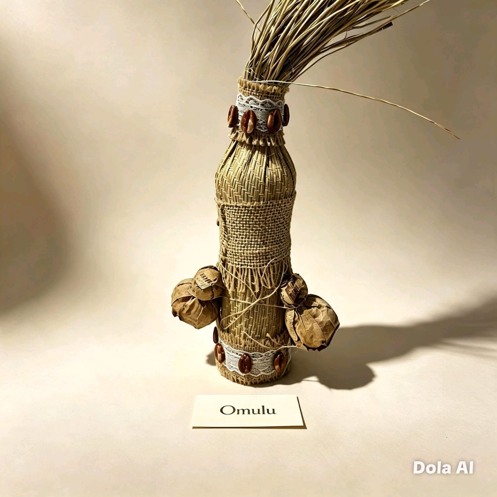 Boneco do orixa omolu O Senhor das Curas e da Transformação. Feito com palha da costa, búzios e sementes. Símbolo de cur Boneco do orixa omolu O Senhor das Curas e da Transformação. Feito com palha da costa, búzios e sementes. Símbolo de cur