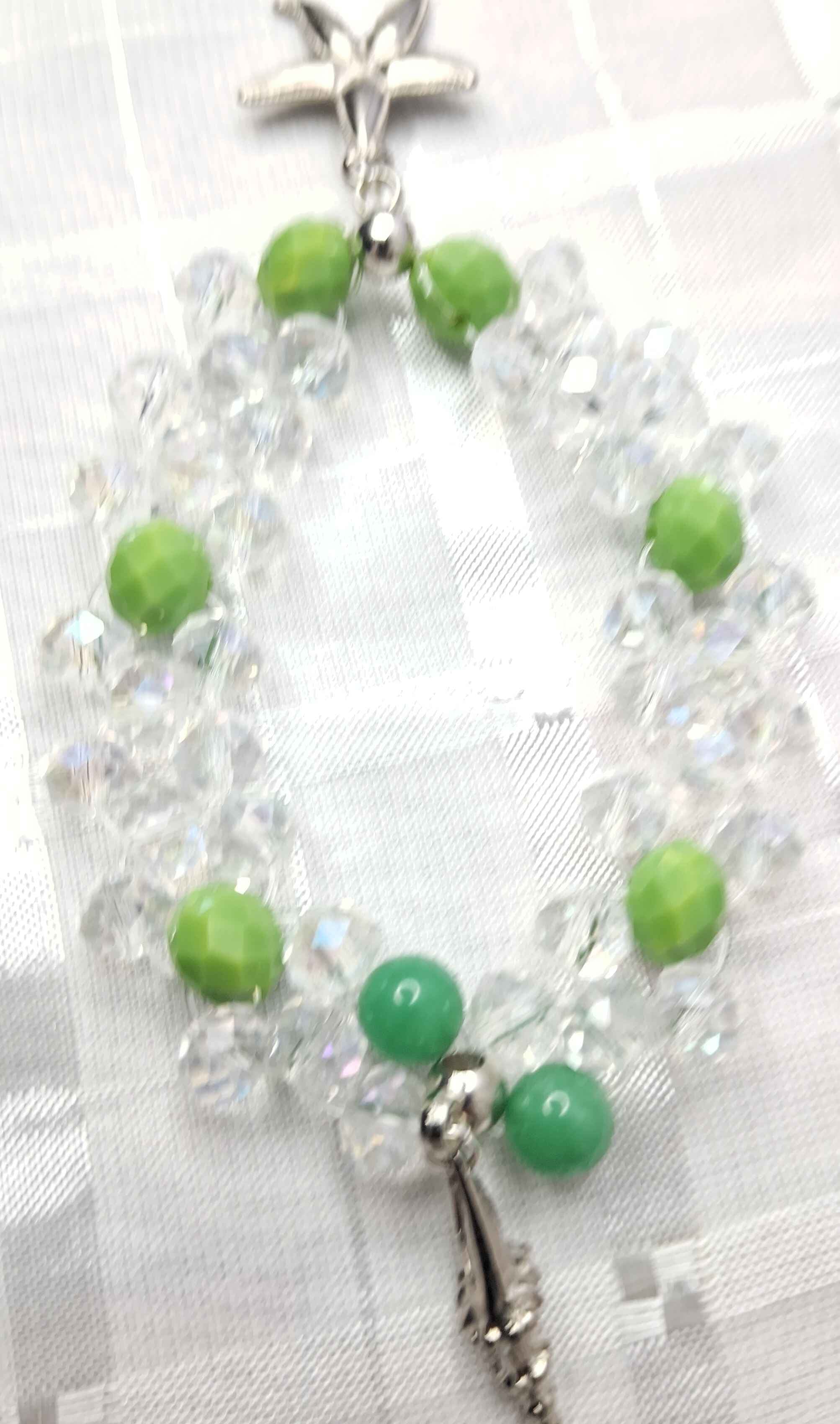 Pulseira trançada de Iemanjá com verde Pulseira trançada de Iemanjá com verde