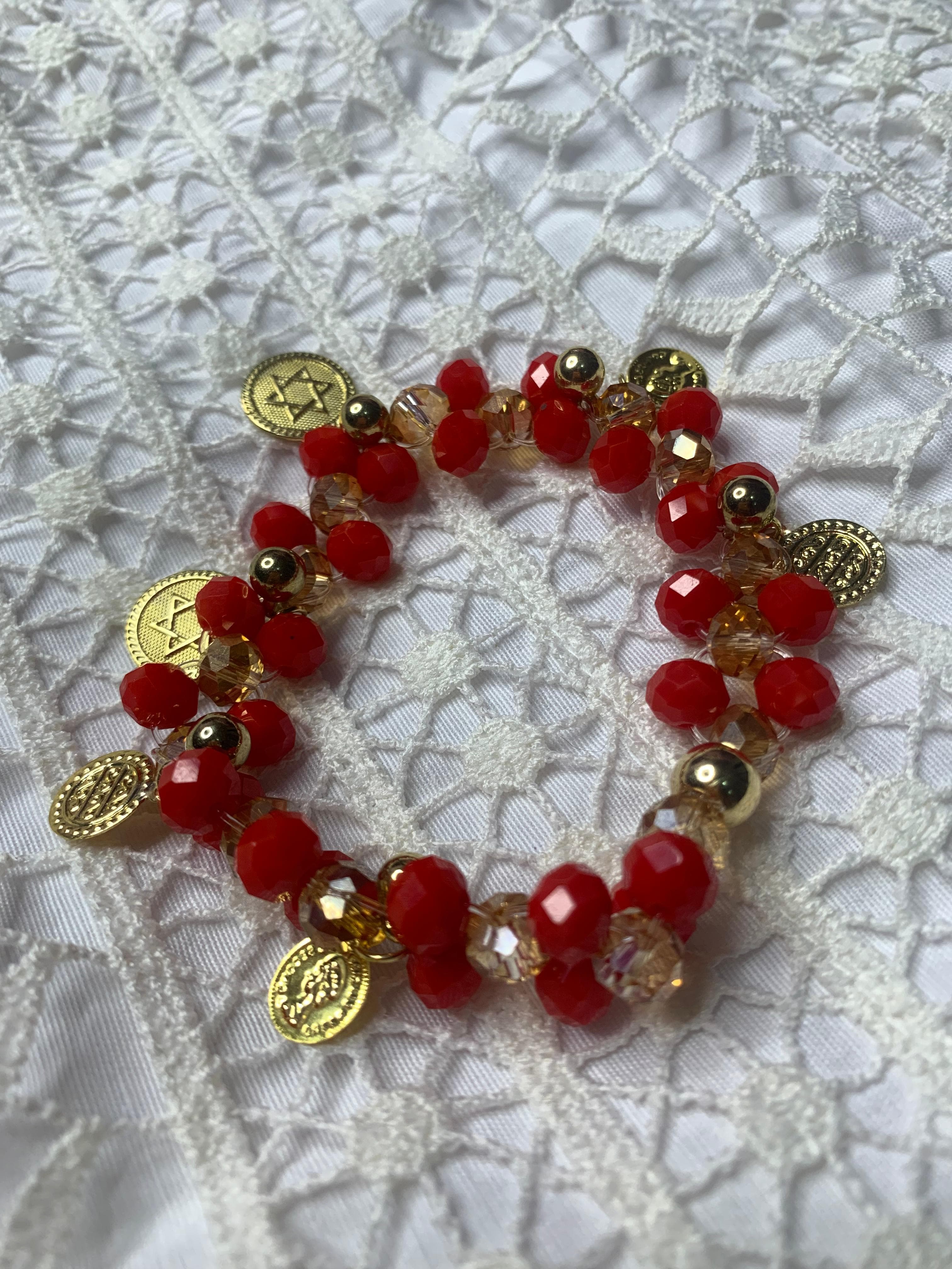 Guia de pombagira com Dourado + Pulseira Cigana Guia de pombagira com Dourado + Pulseira Cigana