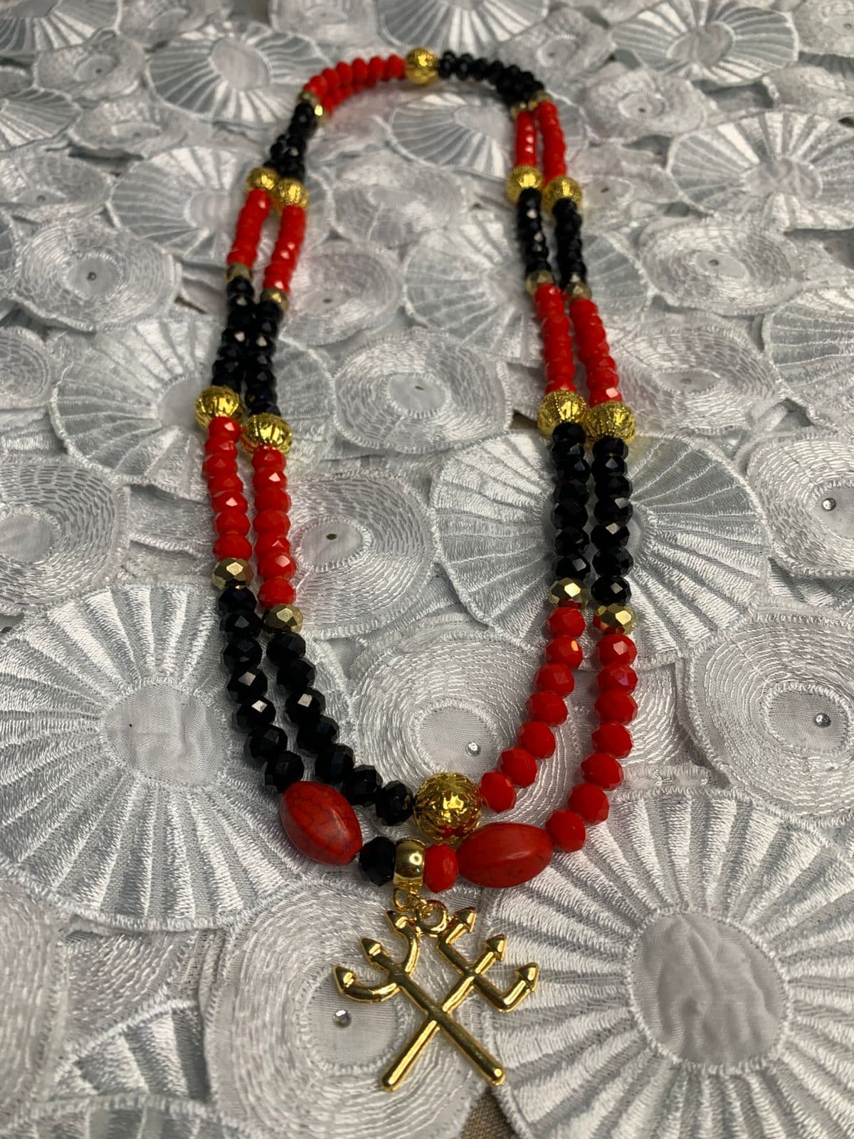 Guia de pombagira com Dourado + Pulseira Cigana Guia de pombagira com Dourado + Pulseira Cigana