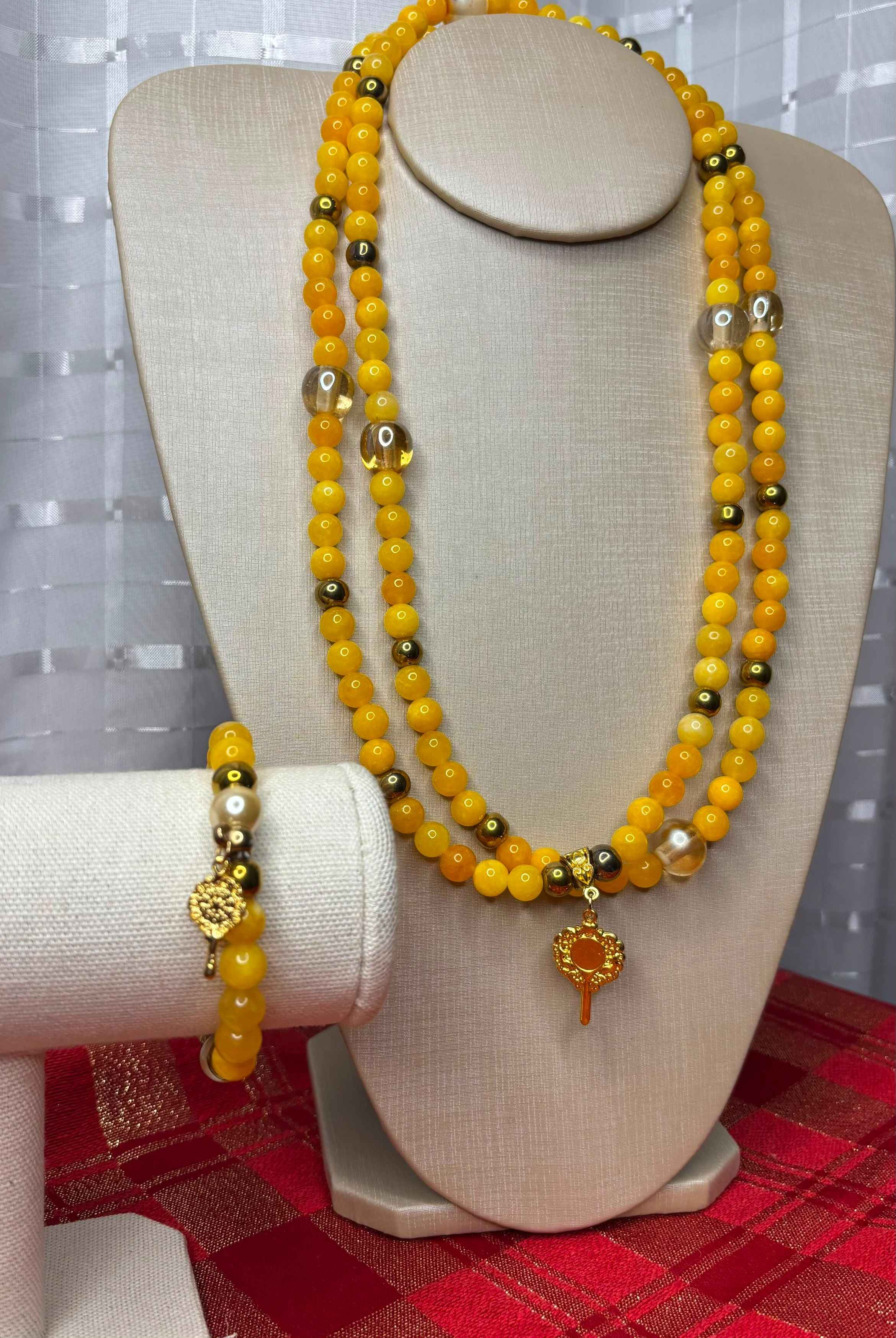 Fio de Oxum luxo + Pulseira Fio de Oxum luxo + Pulseira