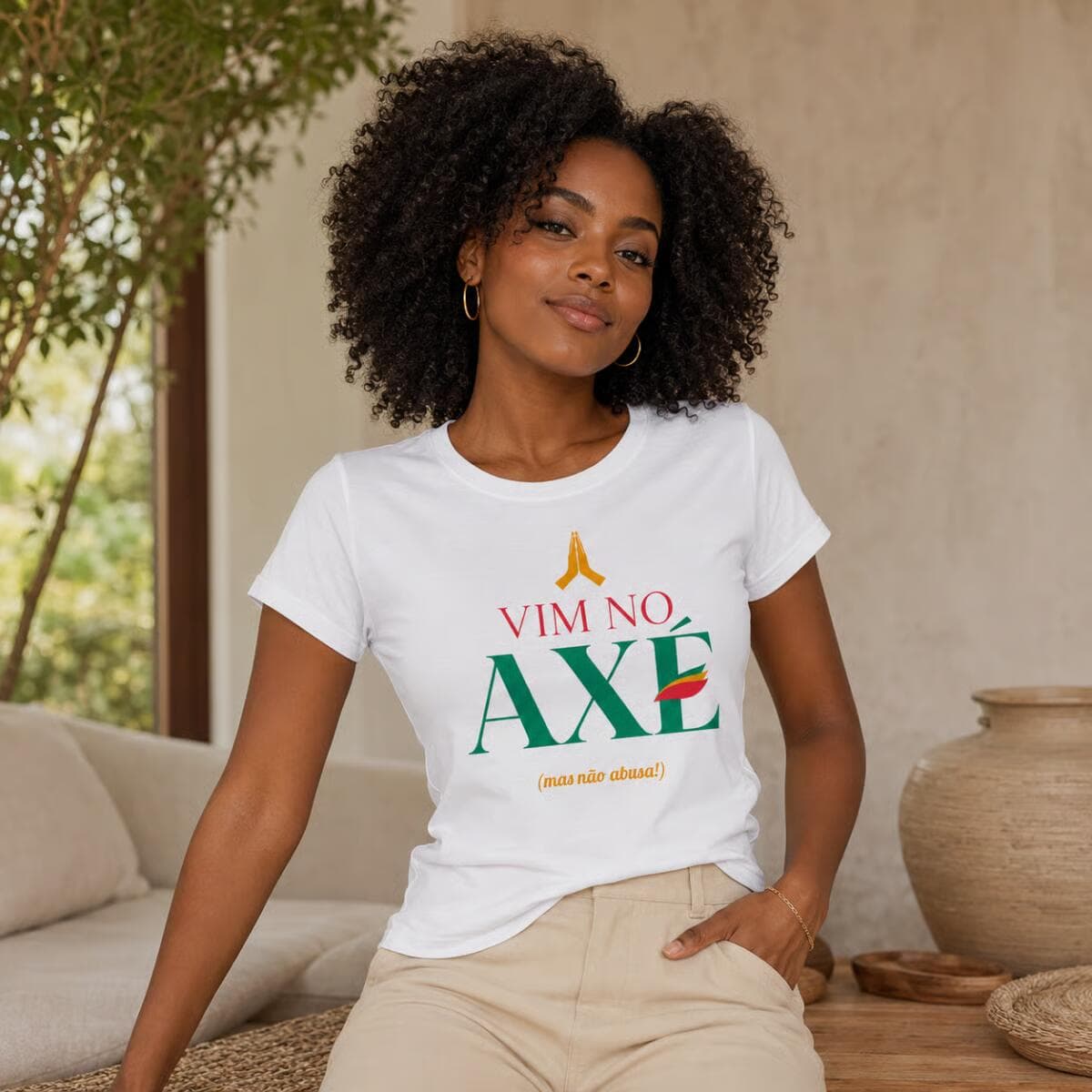 Camiseta: Vim no Axé... Mas Não Abusa! Camiseta: Vim no Axé... Mas Não Abusa!