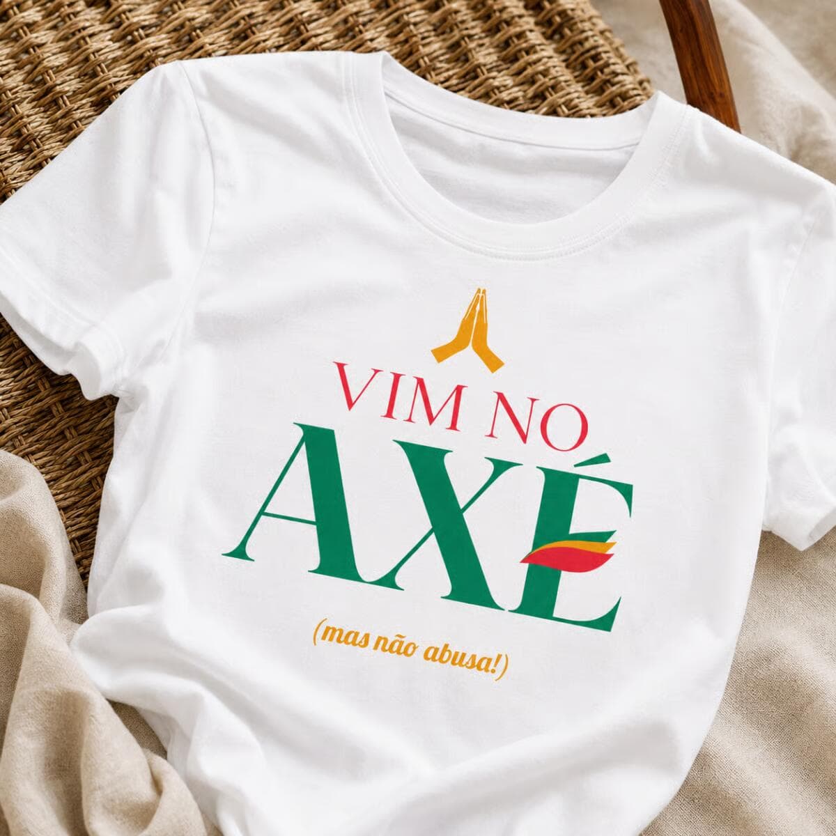 Camiseta: Vim no Axé... Mas Não Abusa! Camiseta: Vim no Axé... Mas Não Abusa!