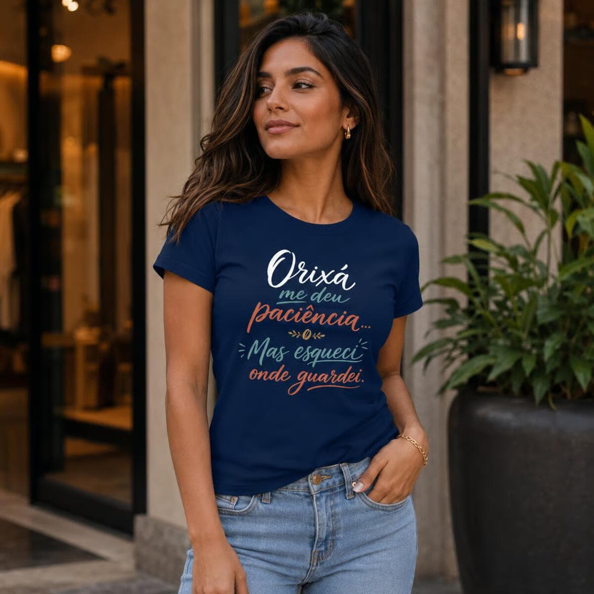 Camiseta: Orixá Me Deu Paciência, Mas Esqueci Onde Guardei. Camiseta: Orixá Me Deu Paciência, Mas Esqueci Onde Guardei.