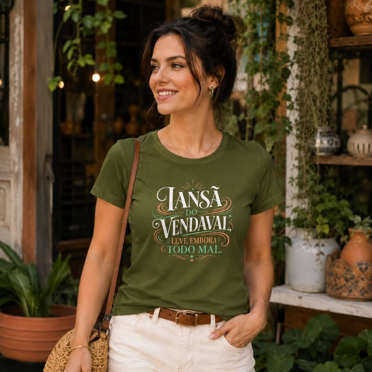 Camiseta: Iansã do Vendaval, Leve Embora Todo Mal. Camiseta: Iansã do Vendaval, Leve Embora Todo Mal.
