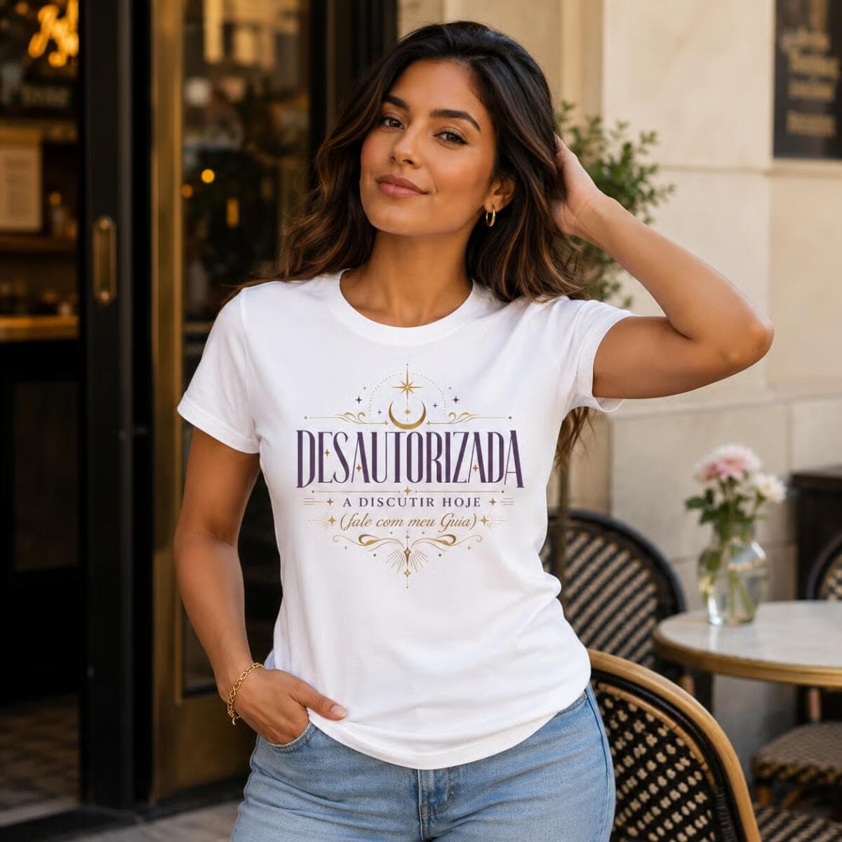Camiseta: Desautorizada a Discutir Hoje (Fale Com Meu Guia) Camiseta: Desautorizada a Discutir Hoje (Fale Com Meu Guia)